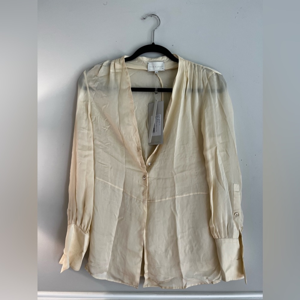 ARJE GAIA Silk blouse cream XS NWT